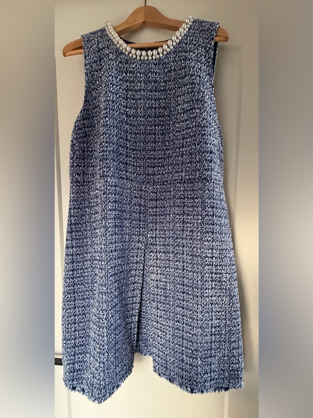 kate spade Blue and White Tweed A-Line Skirt